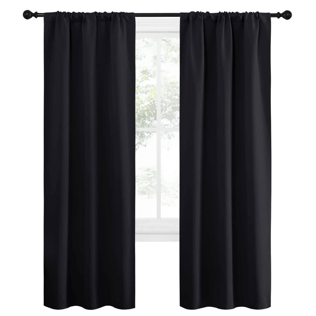 Nicetown Halloween Black Out Curtain Panels For Kitchen - Energy Smart Decoration Thermal Insulating Blackout Drapes/Draperies F