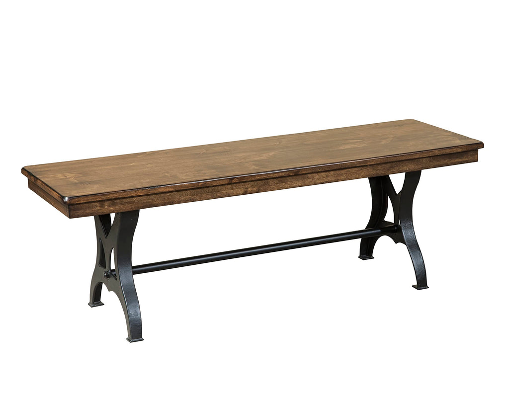 Intercon The District 54" Backless Side Stretchers, Copper Bench