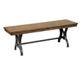 Intercon The District 54" Backless Side Stretchers, Copper Bench