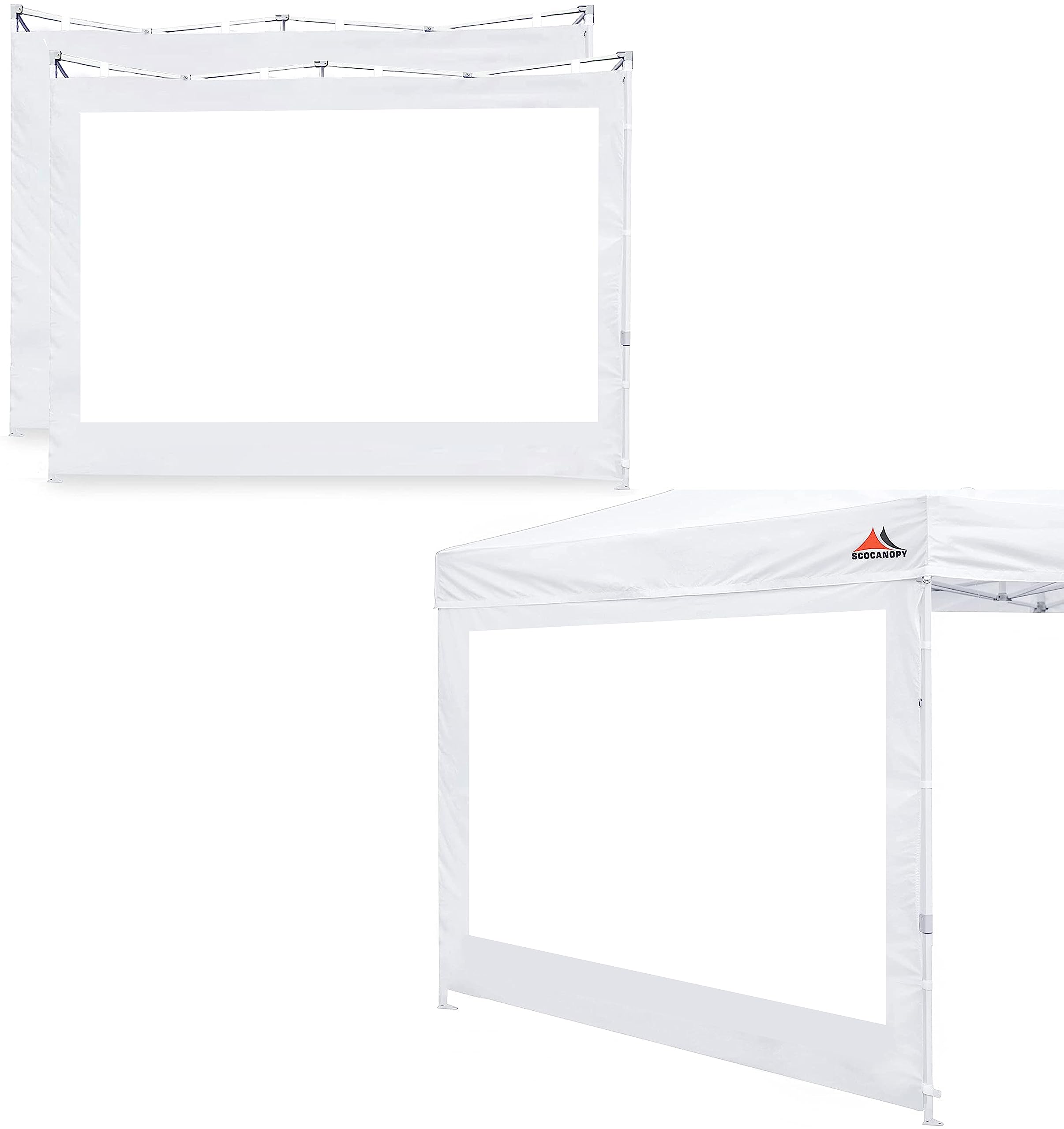 Scocanopy Clear Window Sidewall For 10X10 Canopy Frame, 3 Pack Sunwalls Only,(White)