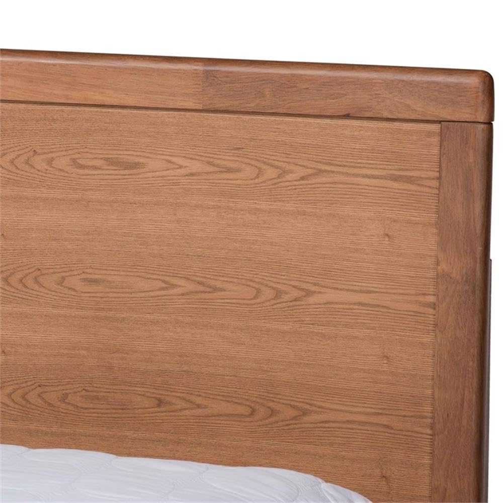 Baxton Studio Aras Modern and Contemporary Transitional Ash Walnut Brown Finished Wood Queen Size 3-Drawer Platform Storage Bed