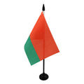 Belarus Table Flag 4' X 6' - Bhutanese Desk Flag 15 X 10 Cm - Black Plastic Stick And Base - Az Flag
