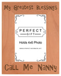 ThisWear Inspirational Gift For Nanny Blessings Call Me Nanny Wood Engraved Portrait 4x6 Photo Frame