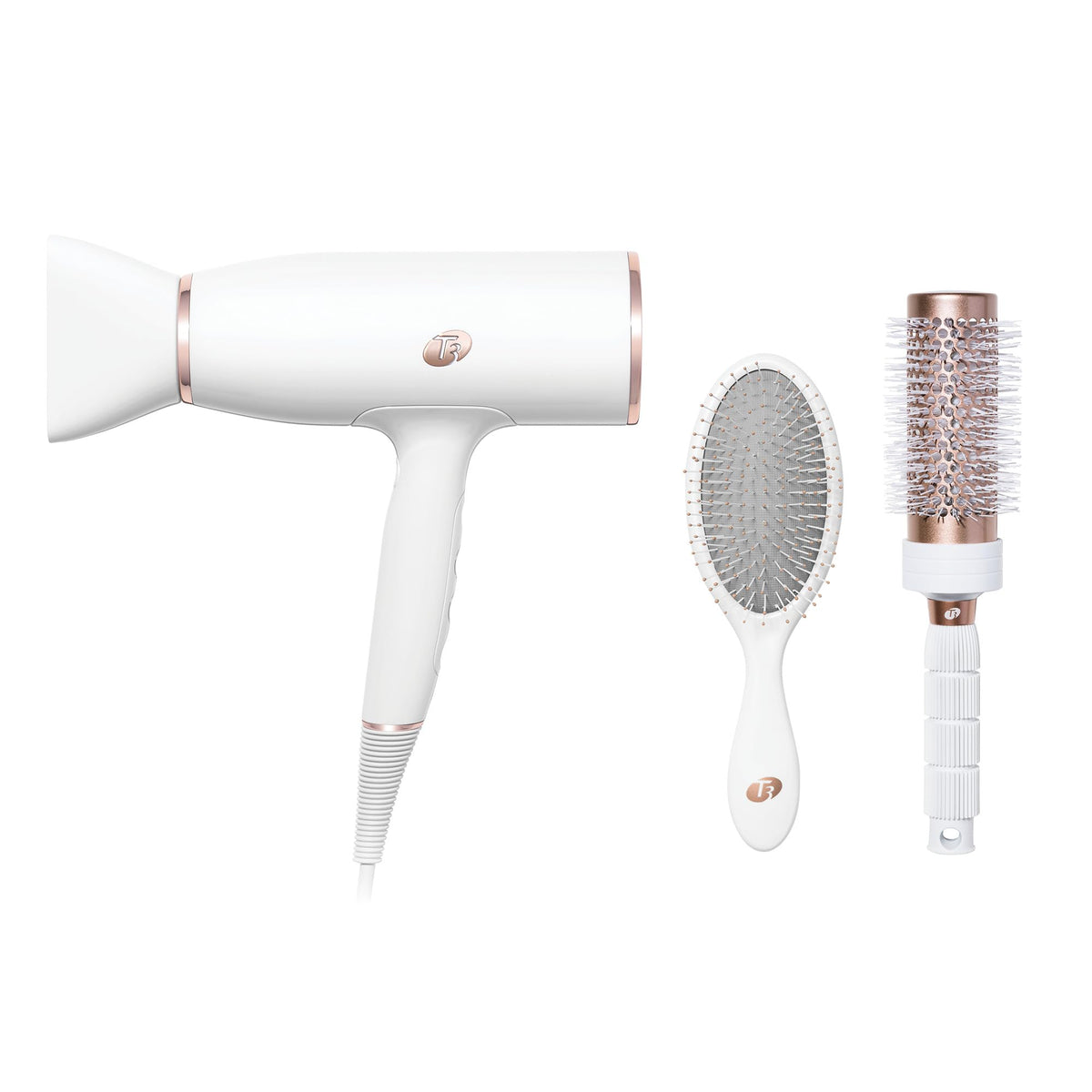 T3 AireLuxe Professional Ionic Hair Dryer and Brush Set, with 5 Heat and 3 Speed Settings, Ion Generator, Cool Shot, includes Pa