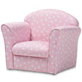 Baxton Studio Erica Pink and White Upholstered Kids Armchair
