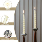 Beeswax Taper Candles Set Of 4,Spiral Taper Candle Dripless Short Candle Sticks For Dinner Wedding Party Christmas Home Decorati