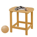 Plawdlik Adirondack Side Table, Wooden Textured,Hdpe Outdoor Weather Resistant Set for Patio, Garden, Porch, Pool, Backyard & Li