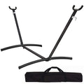 Zupapa 550Lbs Weight Capacity Steel Hammock Stand, Adjustable Hooks Fits Hammocks 8 To 10.5 Feet Long, 2 Person, Space Saving Po