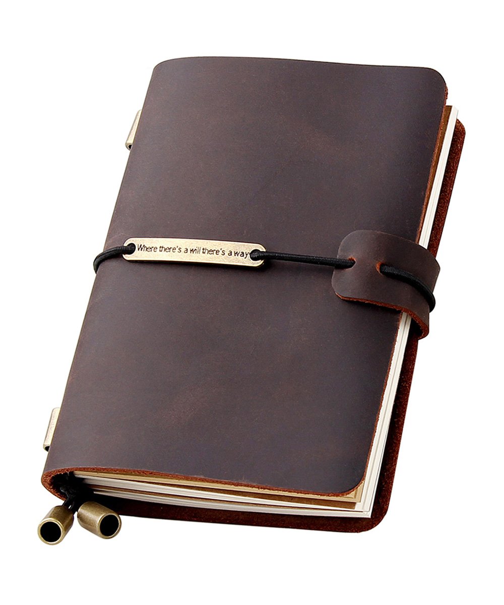 Refillable Handmade Travelers Notebook, Leather Travel Journal Notebook For Men & Women, Perfect For Writing, Gifts, Travelers,