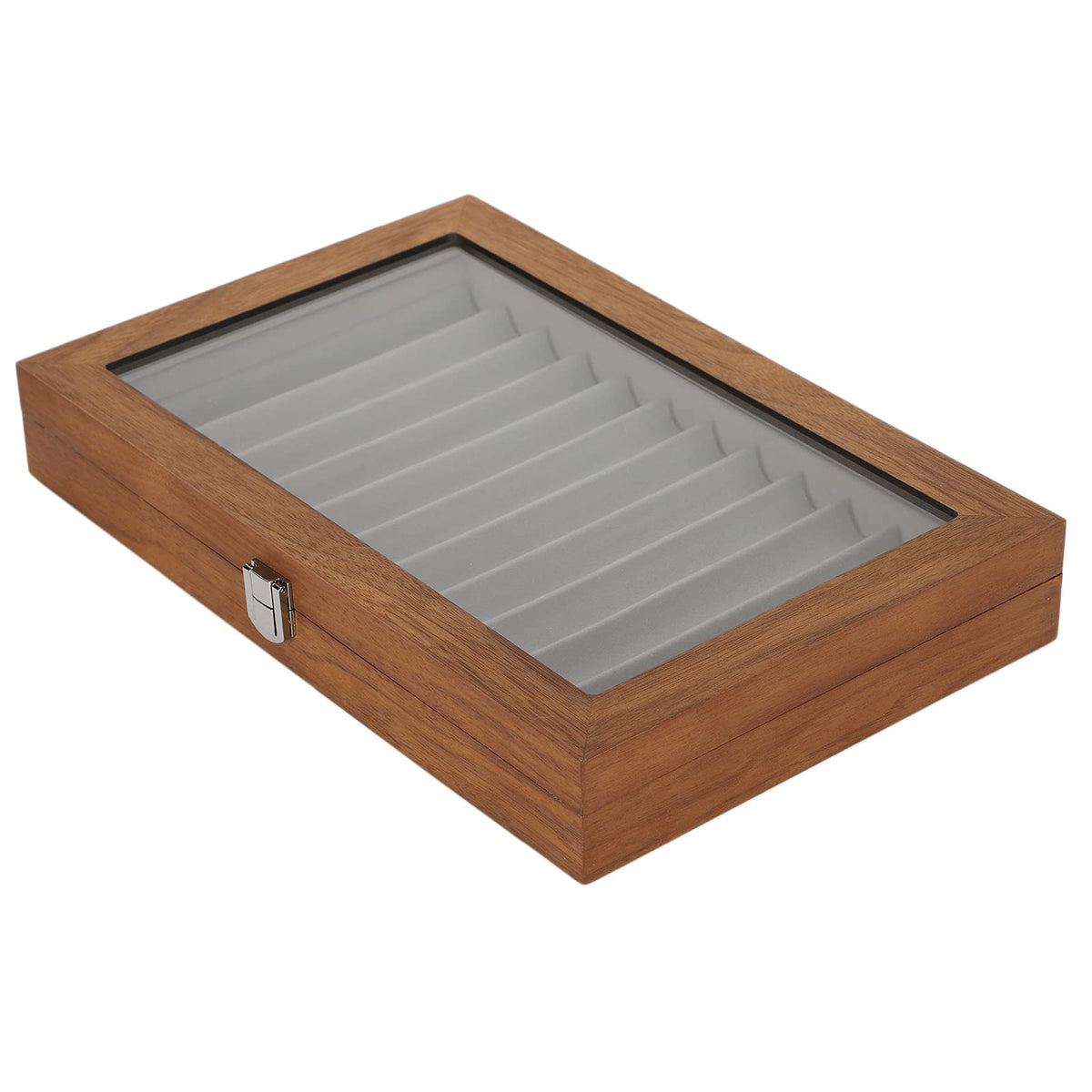 Tbest Pen Display Case Fountain Pen Display Case Pens & Refills Wooden Fountain Pen Display Case Walnut Wood Storage Gift Box Fo