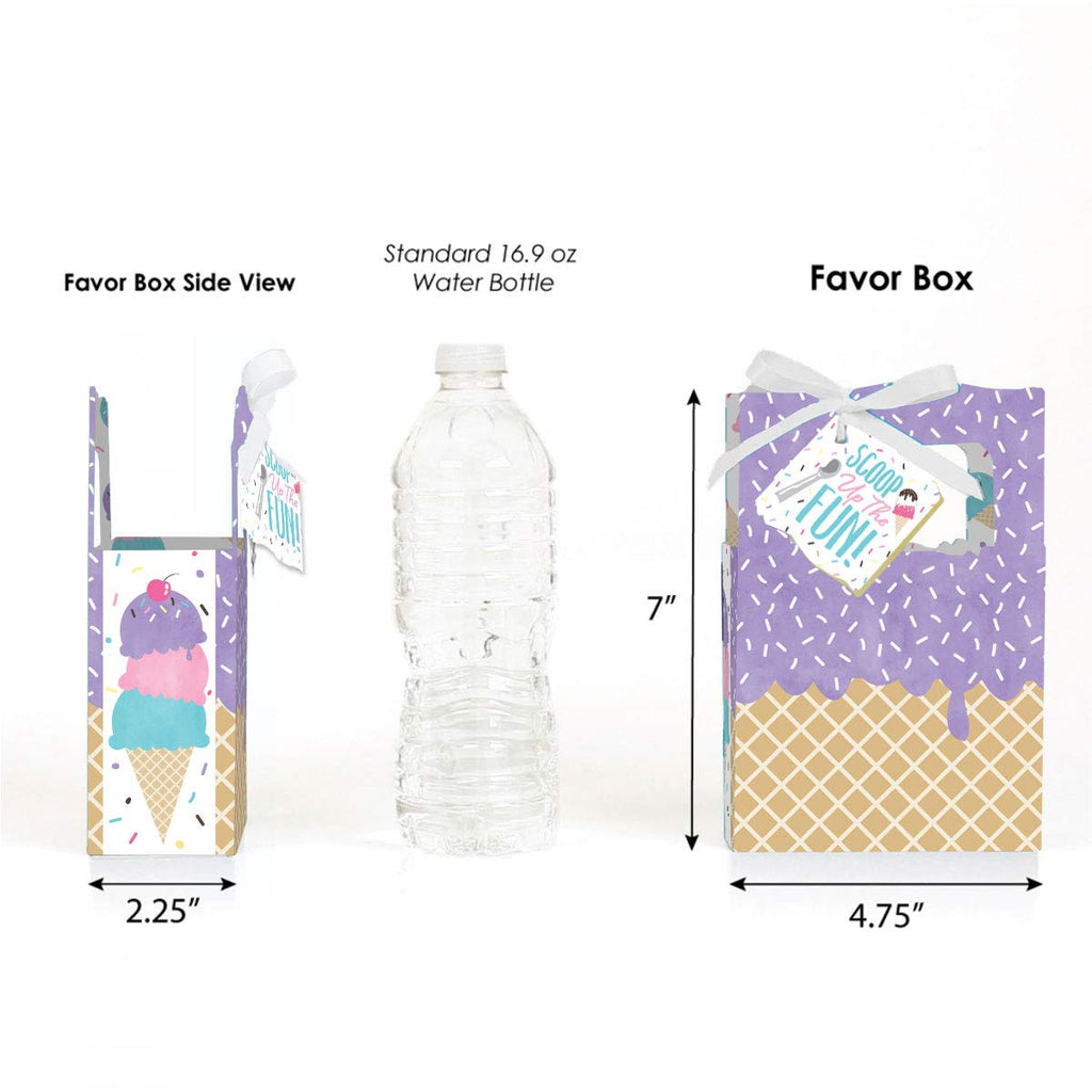 Big Dot Of Happiness Scoop Up The Fun - Ice Cream - Sprinkles Party Favor Boxes - Set Of 12