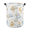 Huryilo Cartoon Kids Laundry Basket Moon And Stars Decor Nursery Hamper