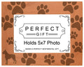 Dog Lover Gift Boxer Silhouette Paw Prints Natural Wood Engraved 5x7 Landscape Picture Frame Wood