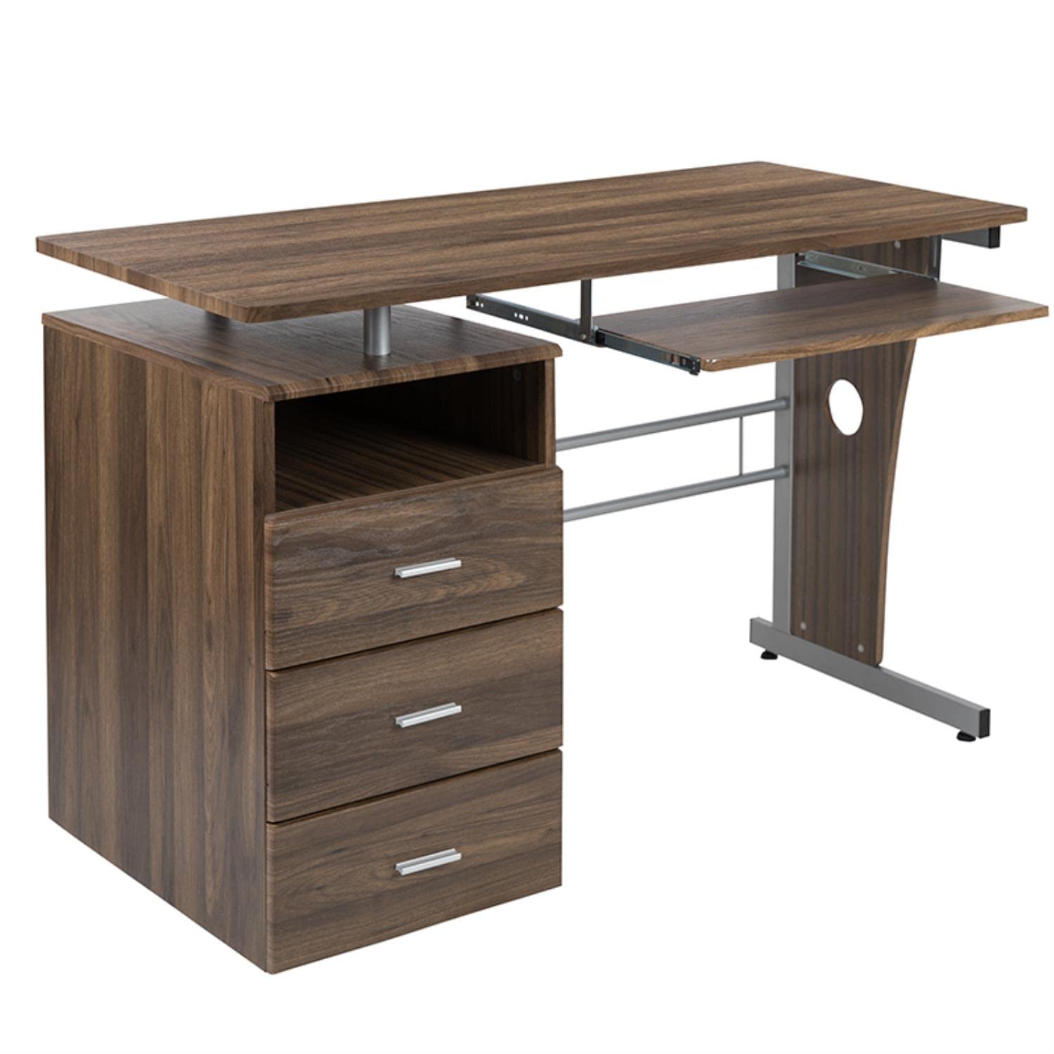Flash Furniture Joshua Rustic Walnut Desk - Thumbnail 2