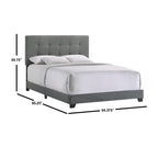 Intercon Addyson UPH Bed Platform, Queen (U.S. Standard), Gray