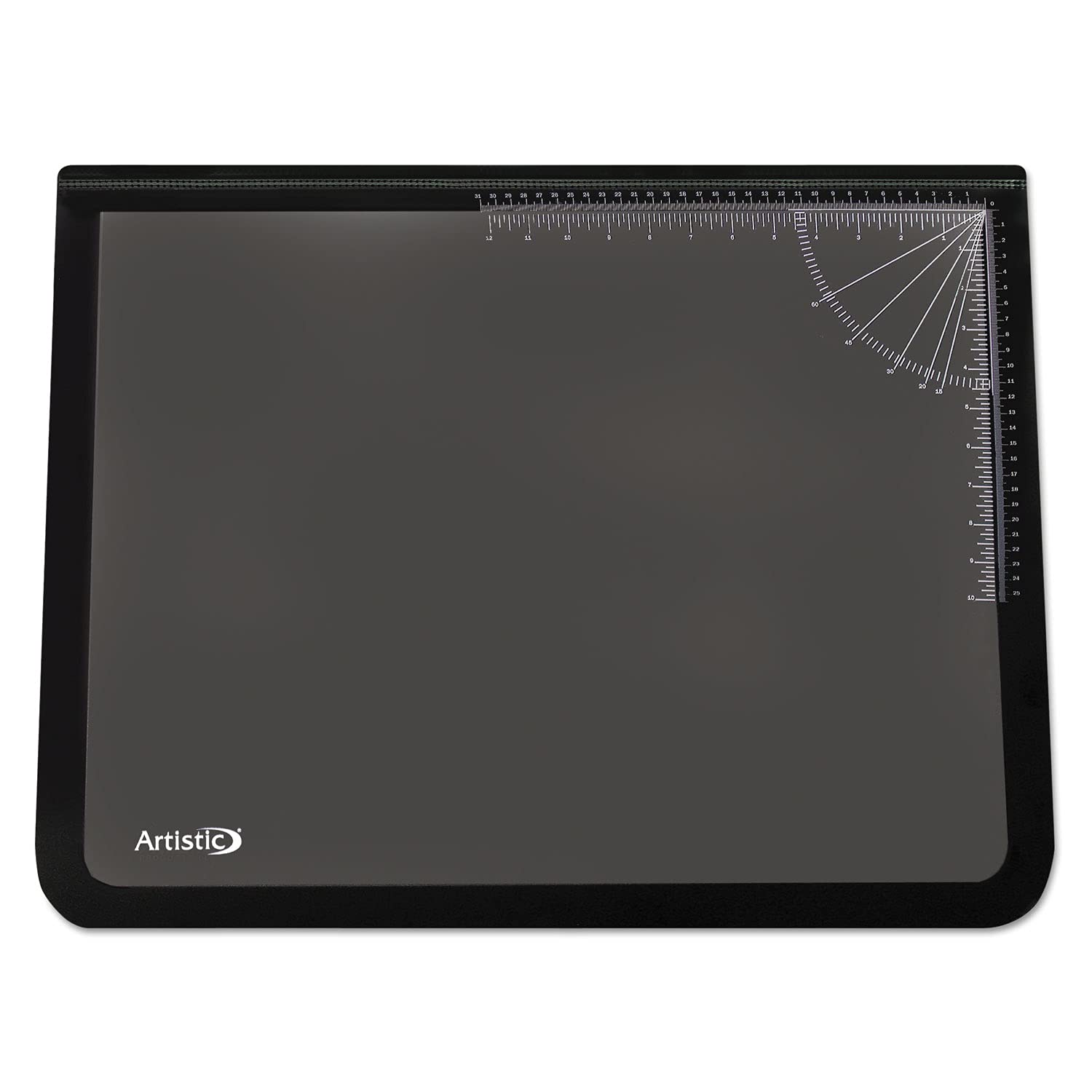 Artistic 41200 Office Products 20' X 31' Logo Pad Lift-Top Desktop Organizer Desk Mat, Black/Clear
