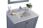 Laviva Wilson 36 - Grey Cabinet White Carrara Marble Countertop
