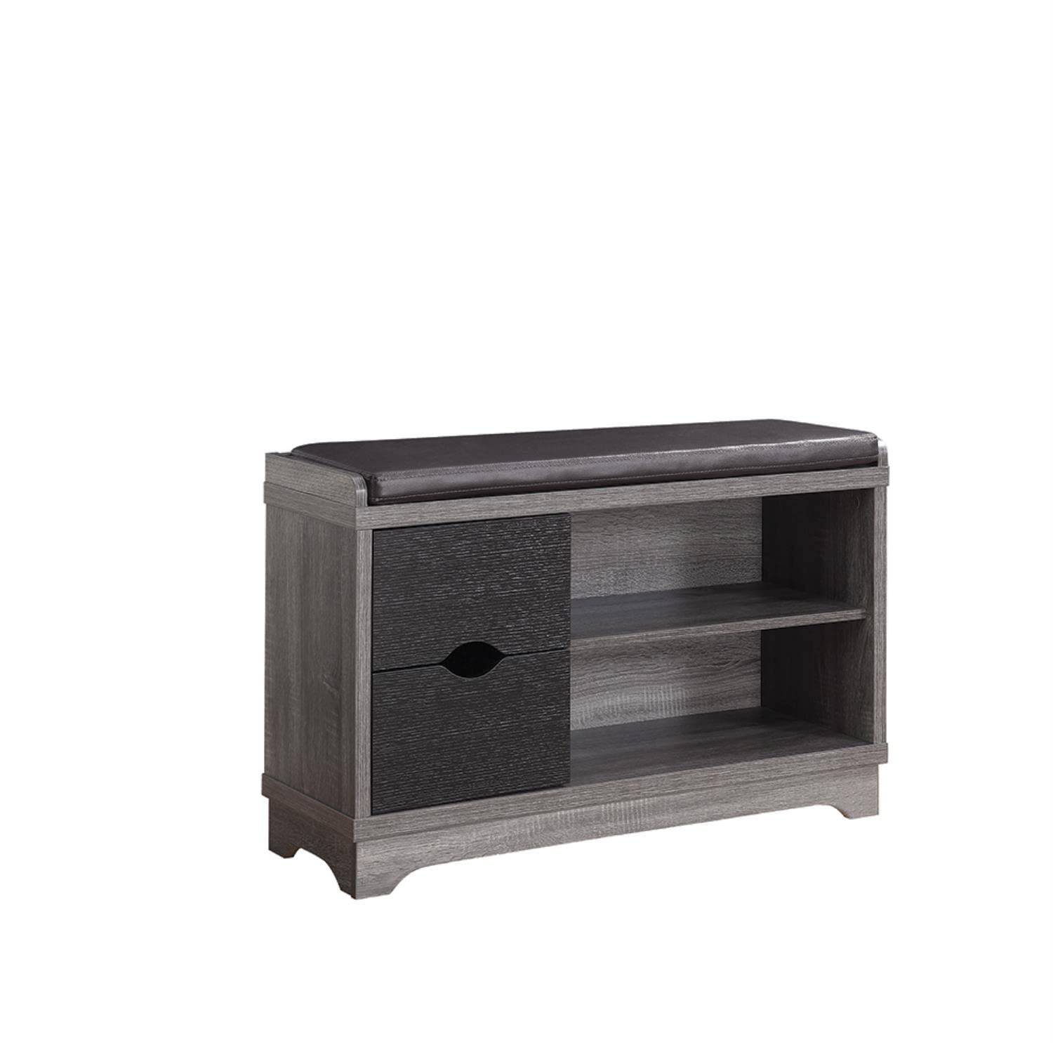 Coaster Home Furnishings 950921 2-drawer Shoe Cabinet Distressed Grey and Black