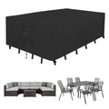 Easy-Going Rectangle Patio Furniture Cover Waterproof Outdoor Dining Table And Chair Cover Anti-Uv Outside Sectional Sofa Set Covers (98'L X 78'W X 32'H, Black)