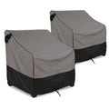 Forspark Outdoor Furniture Covers Waterproof, Heavy Duty Patio Chair Covers 2 Pack, Fits Up To 29 W X 30 D X 36 H Inches-Grey & Black