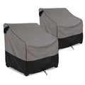 Forspark Patio Furniture Covers Waterproof For Outdoor Chairs, Heavy Duty Lawn Chair Covers 2 Packs, Fits Up To 35 W X 38 D X 31 H Inches-Grey & Black
