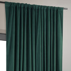 Hpd Half Price Drapes Signature Velvet Thermal Blackout Curtains For Living Room 108 Inch Long 1 Panel Rod Pocket Insulated Blackout Curtains For Bedroom Window Curtains, 100Wx108L, Blackforest Green