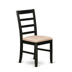 East West Furniture AVPF7-BCH-C 7 Piece Dining Table Set Consist of an Oval Dining Room Table with Butterfly Leaf and 6 Linen Fabric Upholstered Chairs, 42x60 Inch, Black & Cherry