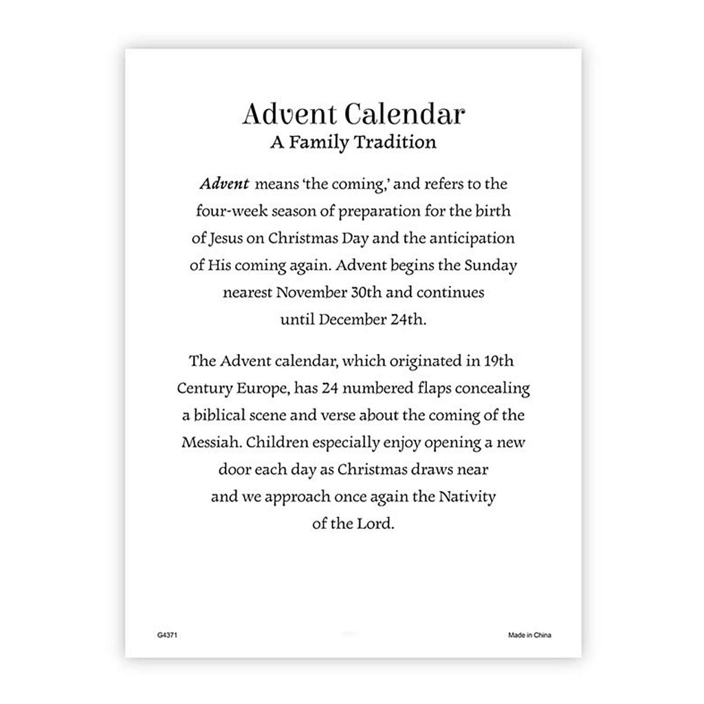 2024 Advent Calendar, Nativity Scene Jesus Is Born Countdown To Christmas For Families, Pack Of 3, 8X10 Inch