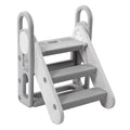 Foldable Toddler Step Stool for Kids, Adjustable 3 Steps Stool with Handles, Kids Step Stool for Bathroom Sink, Kitchen Counter,