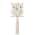 Achart Owl Macrame Wall Hanging-Hand Woven Boho Tapestry-Macrame Owl-Macrame Wall Decor-Boho Bedroom Decor-Owl Decor For Living