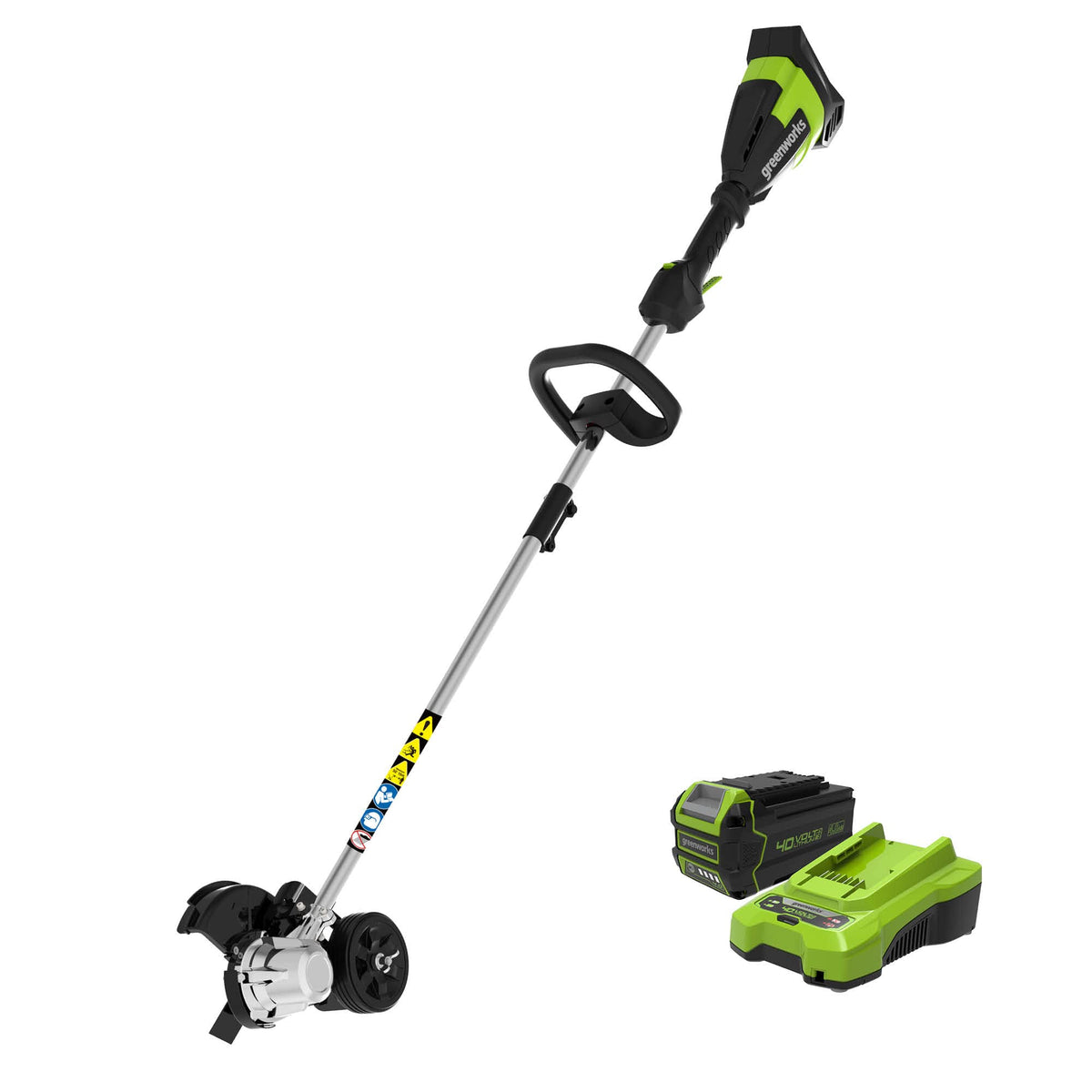 Greenworks 40V 8' Brushless Edger, 4.0Ah Usb Battery And Charger Included
