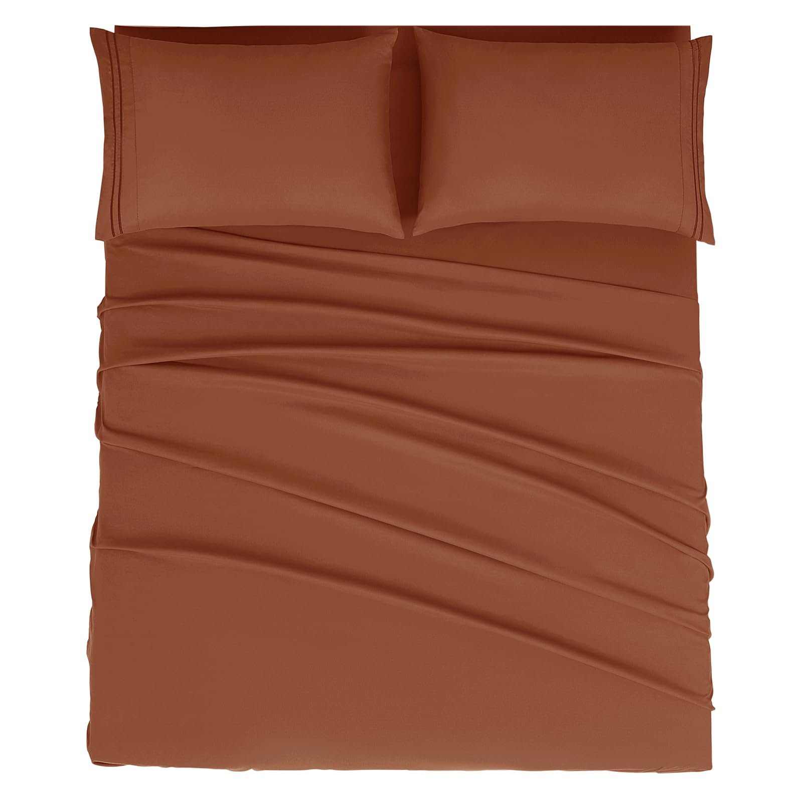 Mejoroom King Size Bed Sheet Set - Hotel Luxury 1800 Bedding Sheets & Pillowcases - 16' Deep Pocket Fitted Sheet, Soft, Wrinkle