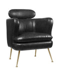 Acme Phelan Faux Leather Upholstery Accent Chair in Dark Gray
