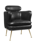 Acme Phelan Faux Leather Upholstery Accent Chair in Dark Gray