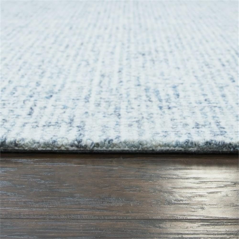 Rizzy Home Alora Decor London 5' X 8' Solid Blue/Gray/Rust/Blue Hand-Tufted Area Rug