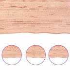 vidaXL Solid Oak Wood Wall Shelf, 6.7" x 19.7" x 0.8", Light Brown, Farmhouse Style, Durable, Versatile, Varnished and Handmade - Suitable for Bathroom, Office, Living Room