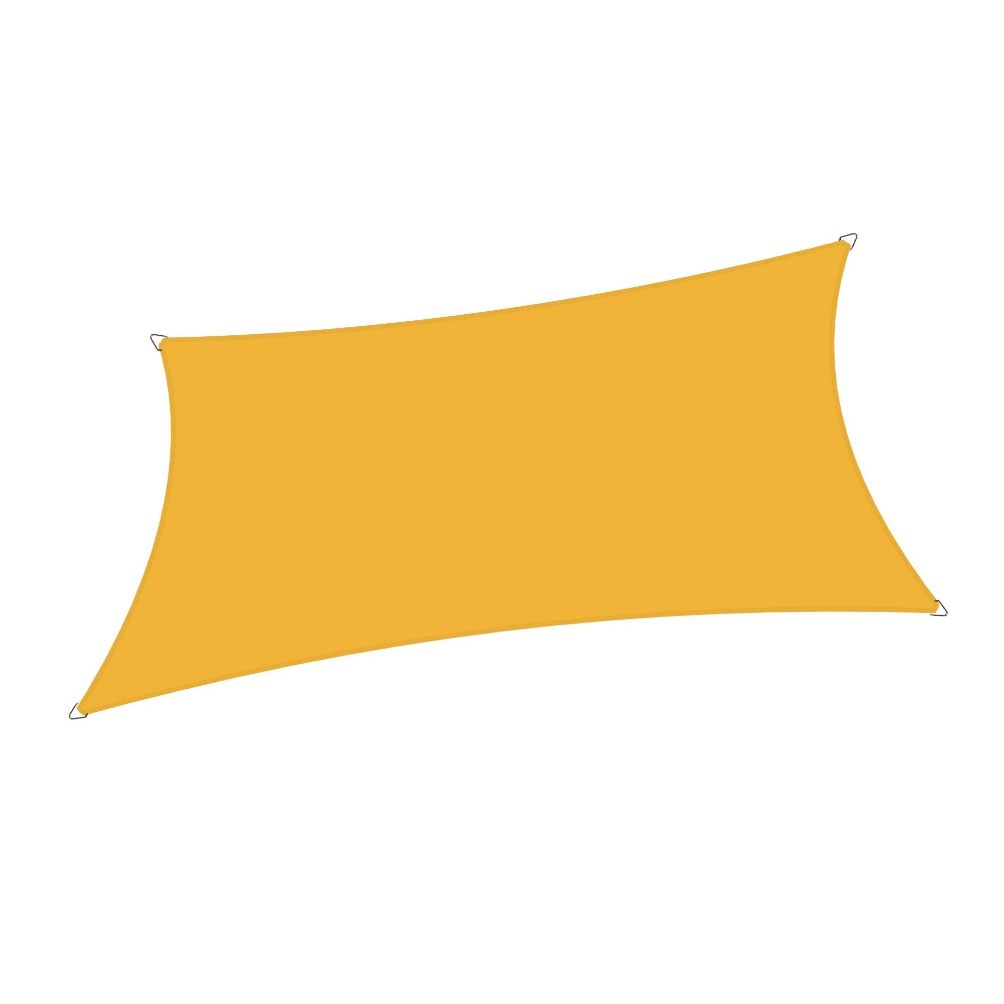 Alion Home 10' X 10' Waterproof Woven Sun Shade Sail In Vibrant Colors (Mango Yellow)