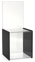 My Charity Boxes - 2 Pack - Mini Ballot Box - Ticket Box - Coin Collector - Tip Container - With 5X7 Sign Frame, For Counter Top