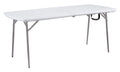 National Public Seating 30" X 72" Plastic Folding Table - Fold In Half, Heavy-Duty, Portable, Indoor/Outdoor Table For Office, Camping, Events & Parties – Scratch & Heat Resistant, Speckled Gray