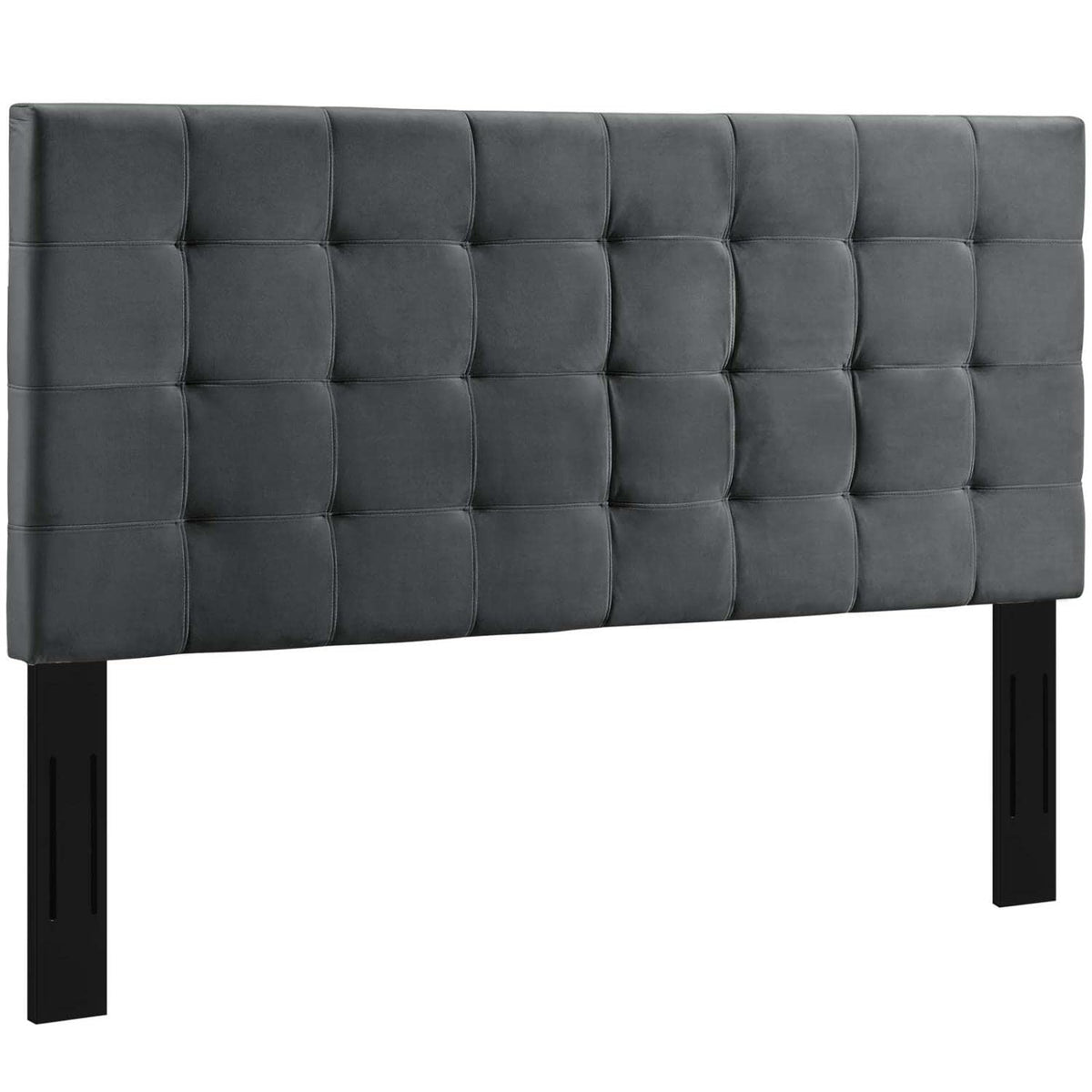 Modway Mod-5847 Paisley Upholstered Tufted Performance Velvet Twin Headboard Size In Gray