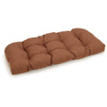 Blazing Needles Indoor/Outdoor Rounded Back Loveseat Cushion, 42" X 19", Mocha
