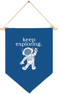 Keep Exploring-Classroom Art-Inspirational Quotes Decor Gifts for Baby Boys Girls Kids-Canvas Hanging Flag Pennant Banner Wall G