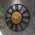 1st owned Wall Clock for Home Decor - Antique 24 Inch Wood Wall Clocks Battery Operated Silent Non Ticking Simple Minimalist Rom