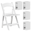 Iwdoo 48 Resin Folding Chairs, White Resin Chairs With Padded Seat, Lightweight Foldable Chairs, Comfortable Folding Chairs For
