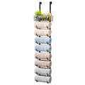 HapiRm 9-Tier Over The Door Towel Racks for Bathroom - Wall Mounted Towel Holder with Metal Shelf - Rolled Towel Organizer Door 