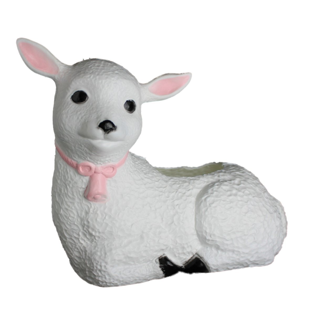 Plastic Lamb Planter: Classic Union Products Yard Decoration - Made In The Usa!