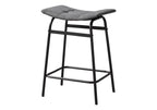 Monarch Specialties I 2385 Barstool, Counter Height, Set of 2, Kitchen, Grey Fabric, Black Metal, Contemporary, Modern