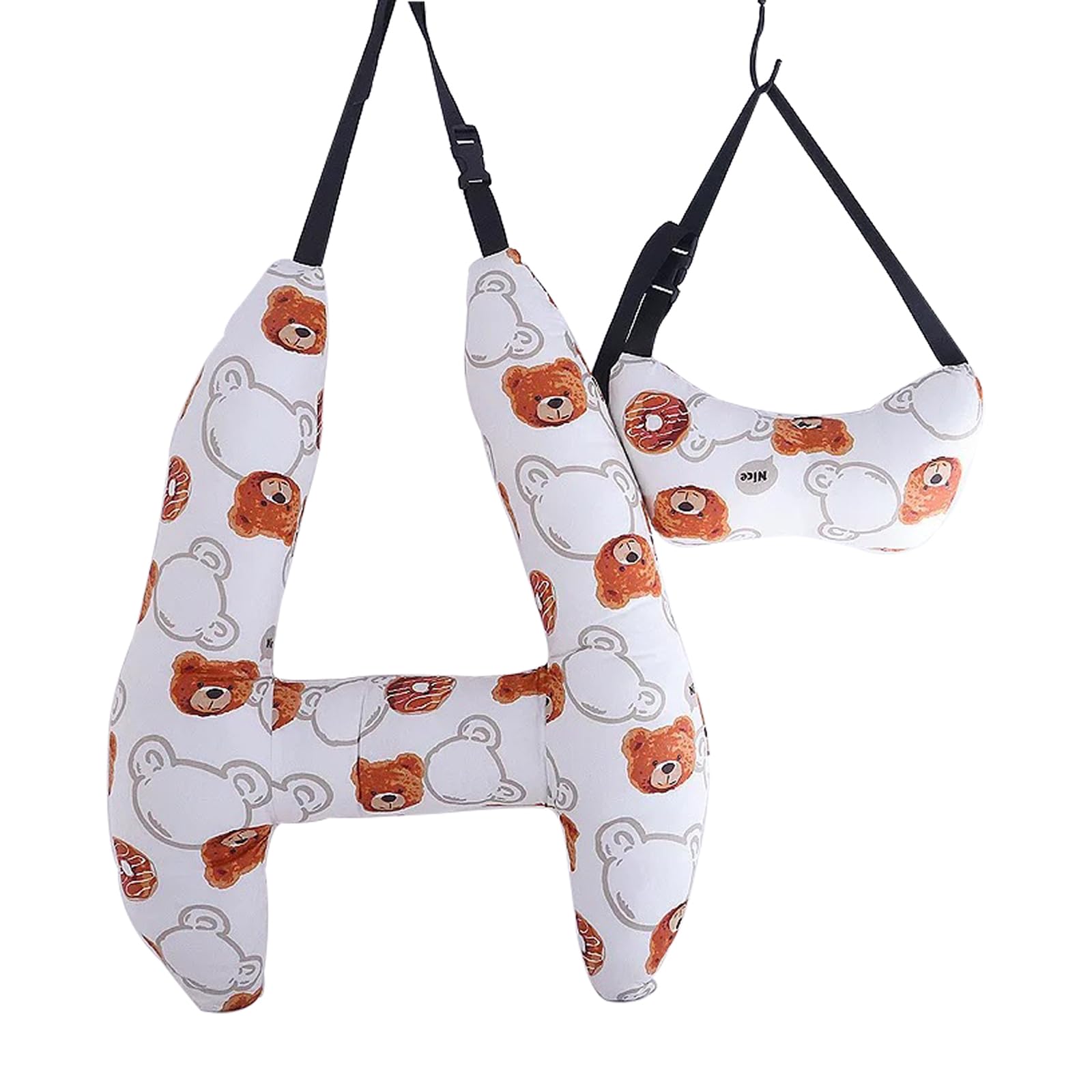 Car Pillow For Kids, H-Shape Car Seat Pillow For Kids, Portable Kids Travel Pillow, Adjustable Kids Neck Pillows For Long Trips