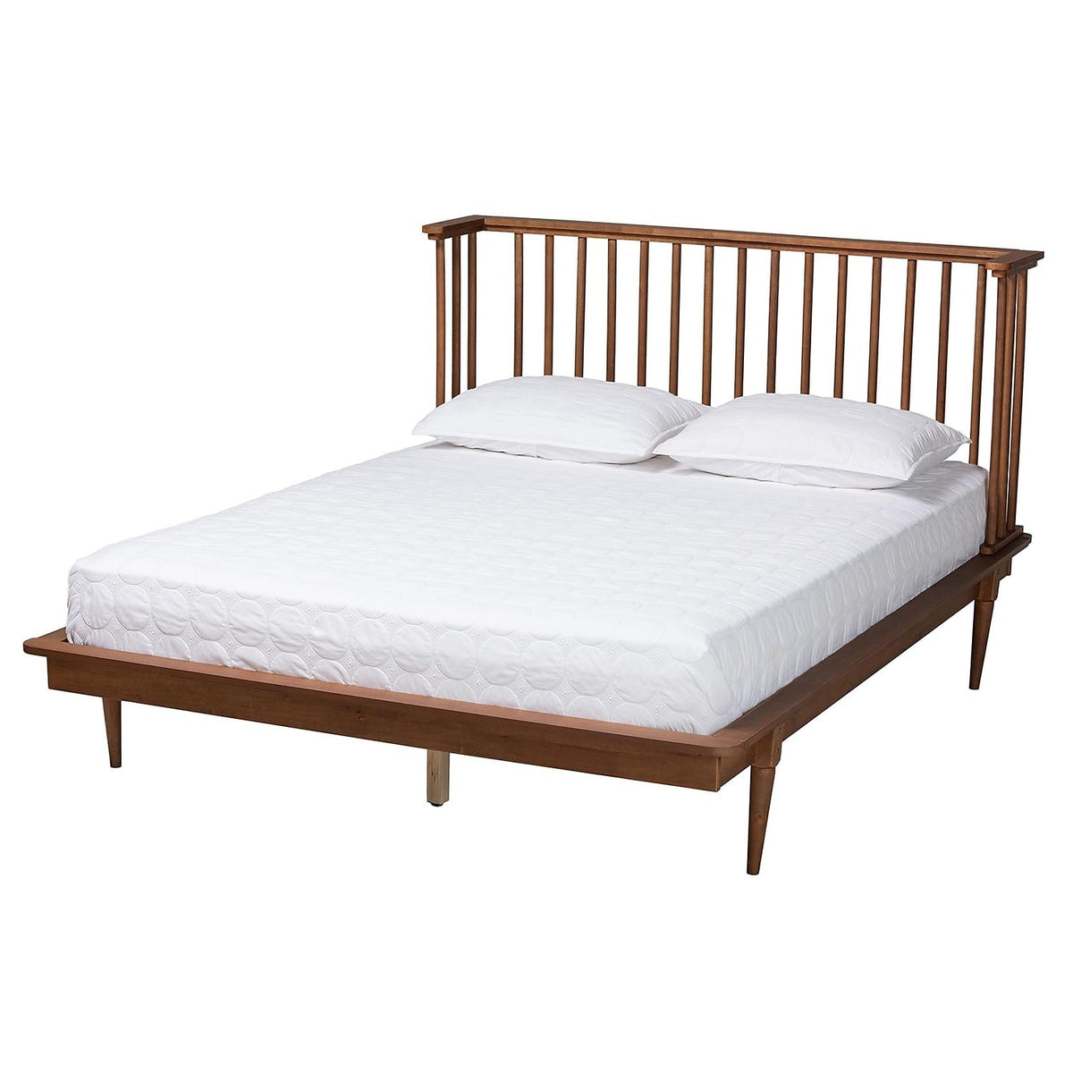 Baxton Studio Flint Platform Bed, Queen, Ash Walnut (236-12782-HiT)