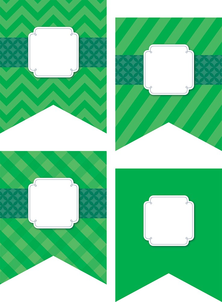 Creative Teaching Press Green Pennant 10-Inch Designer Cut-Outs (Cs91111)